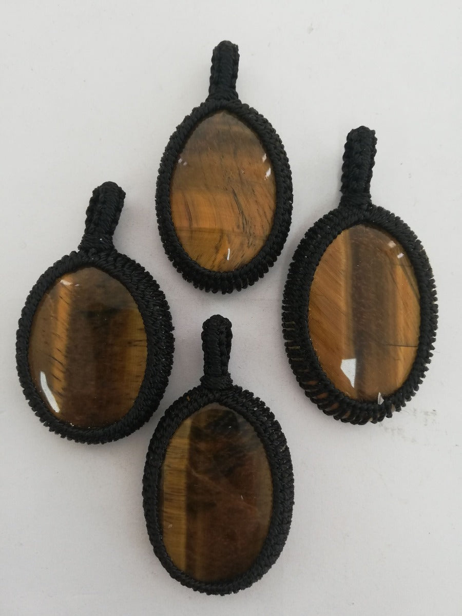 Macrame Pendant - Tigers Eye Macrame Pendant - Tigers Eye
